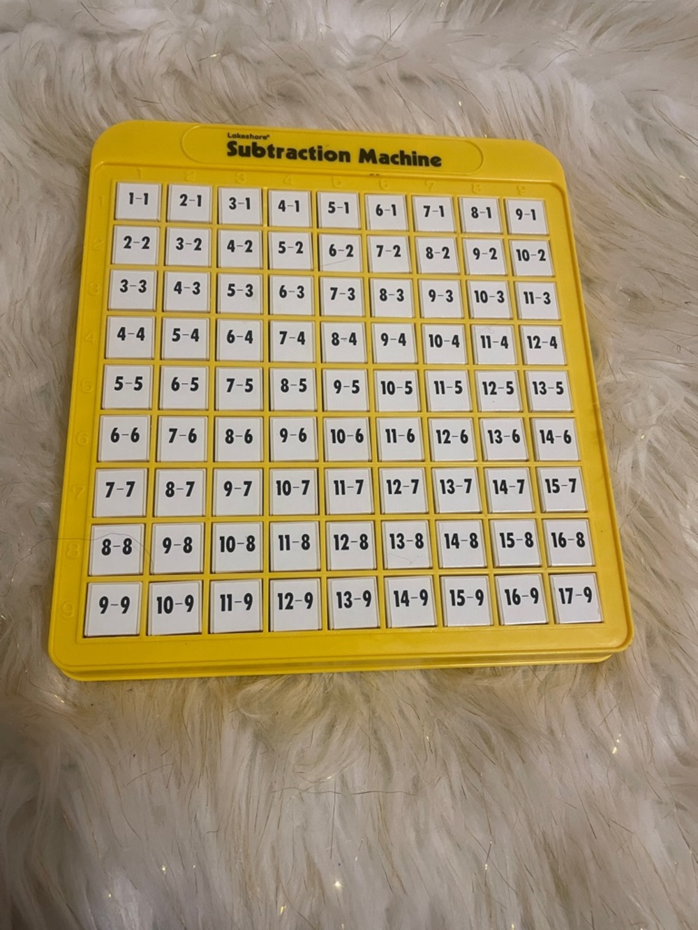 Subtraction Machine - Yellow Educational Math Toy